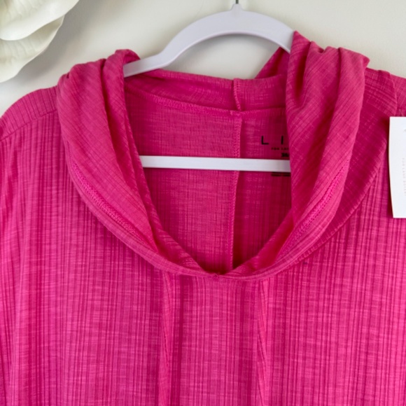 LIVI LANE BRYANT Pink Flame Sleeveless Hooded Ribbed Dress NWT / Plus 38 - 40 - Picture 6 of 16